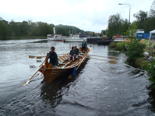 Kirchboot wird vorbereitet Schleusenfest Kleinmachnow 2013